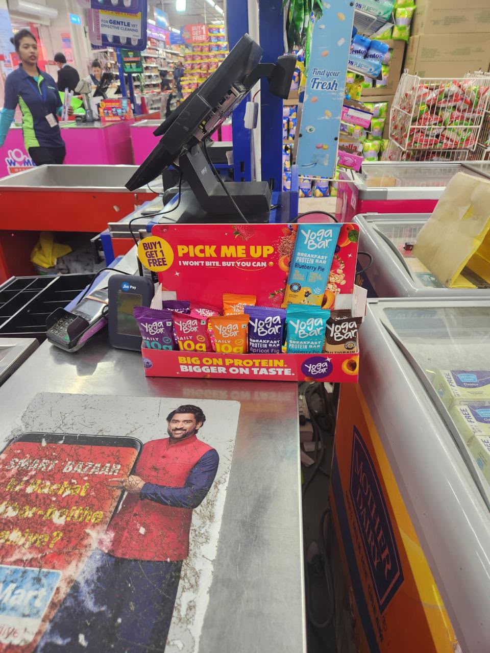 Yoga Bar checkout counter display