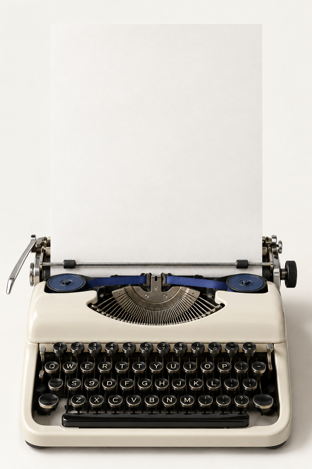 Vintage typewriter with a sheet of paper